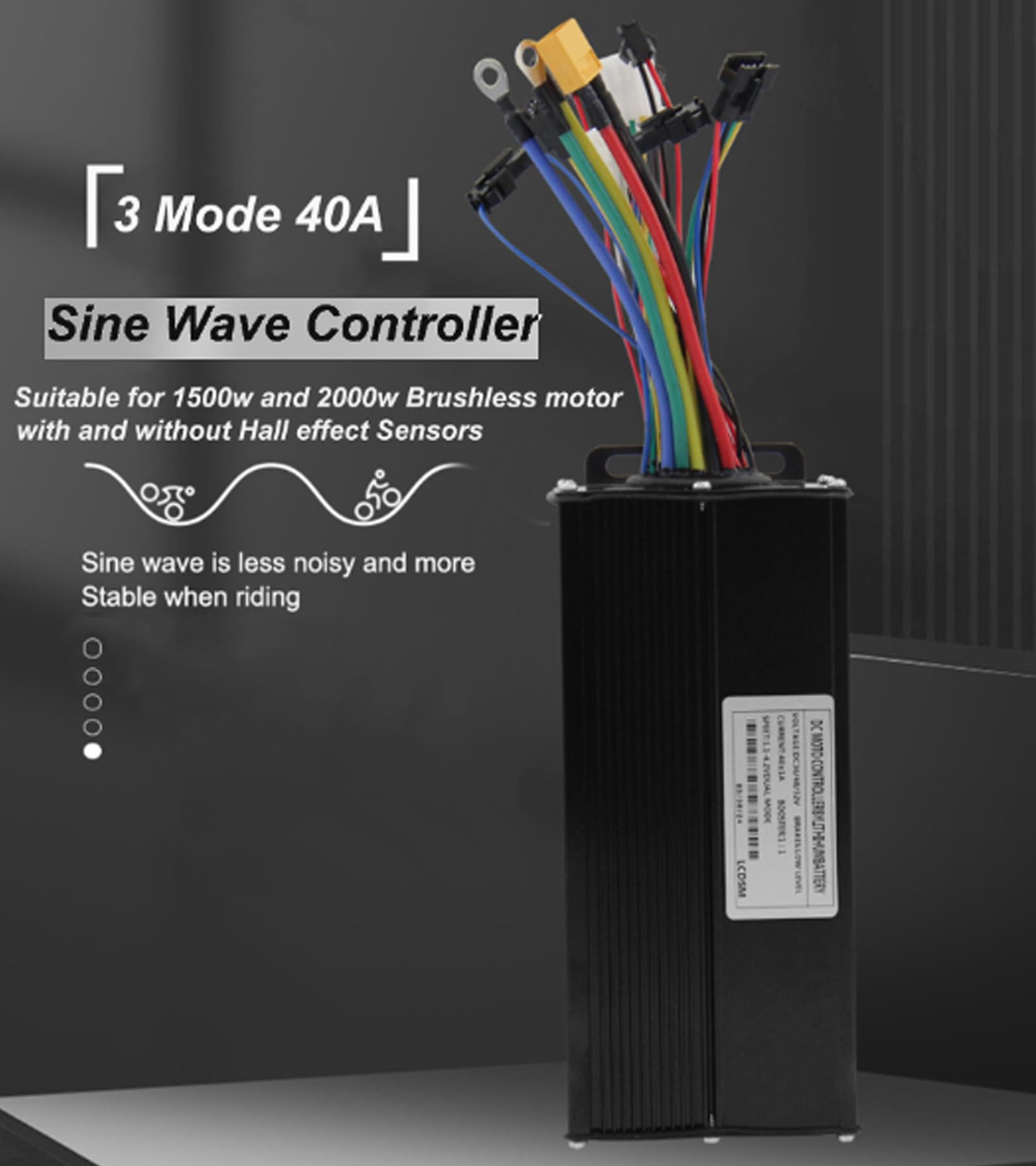 Kunray 36 V, 48 V, 52 V, 60 V, bezszczotkowy kontroler DC z wyświetlaczem LCD, podwójny tryb 750 W, 1000 W, zestaw kontrolerów do roweru elektrycznego, 30 A do roweru elektrycznego, bezszczotkowego