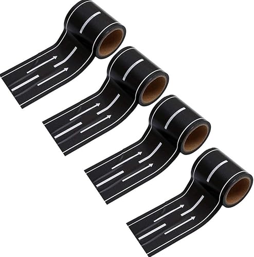 Cinta adhesiva de carreras para pista de autos de carreras, rollo de cinta adhesiva para juegos de carreras, pista y tren, se adhiere a suelos y