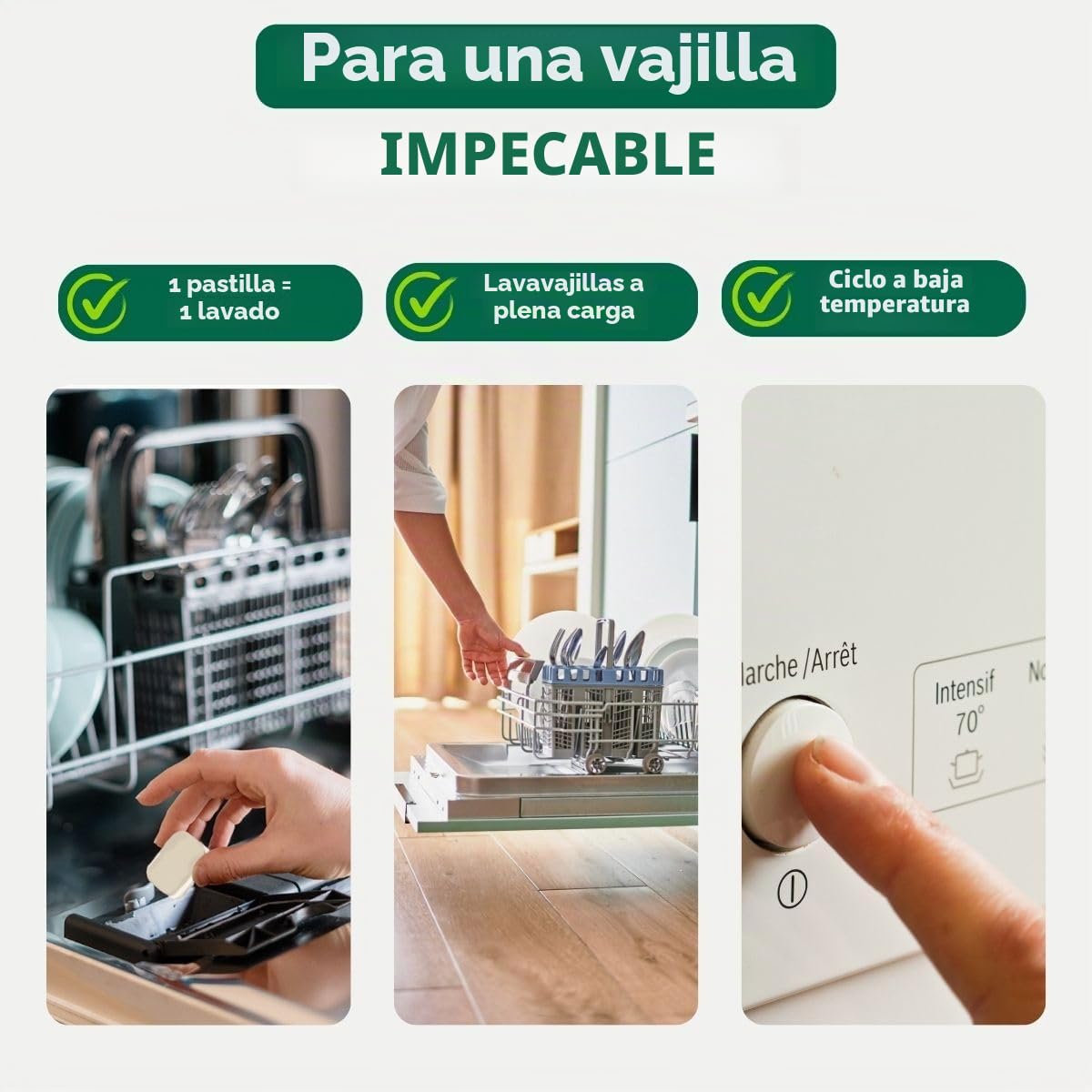 L'arbre vert Tablettes Lave-Vaisselle Hydrosolubles tout en 1 60 Doses Nouveau