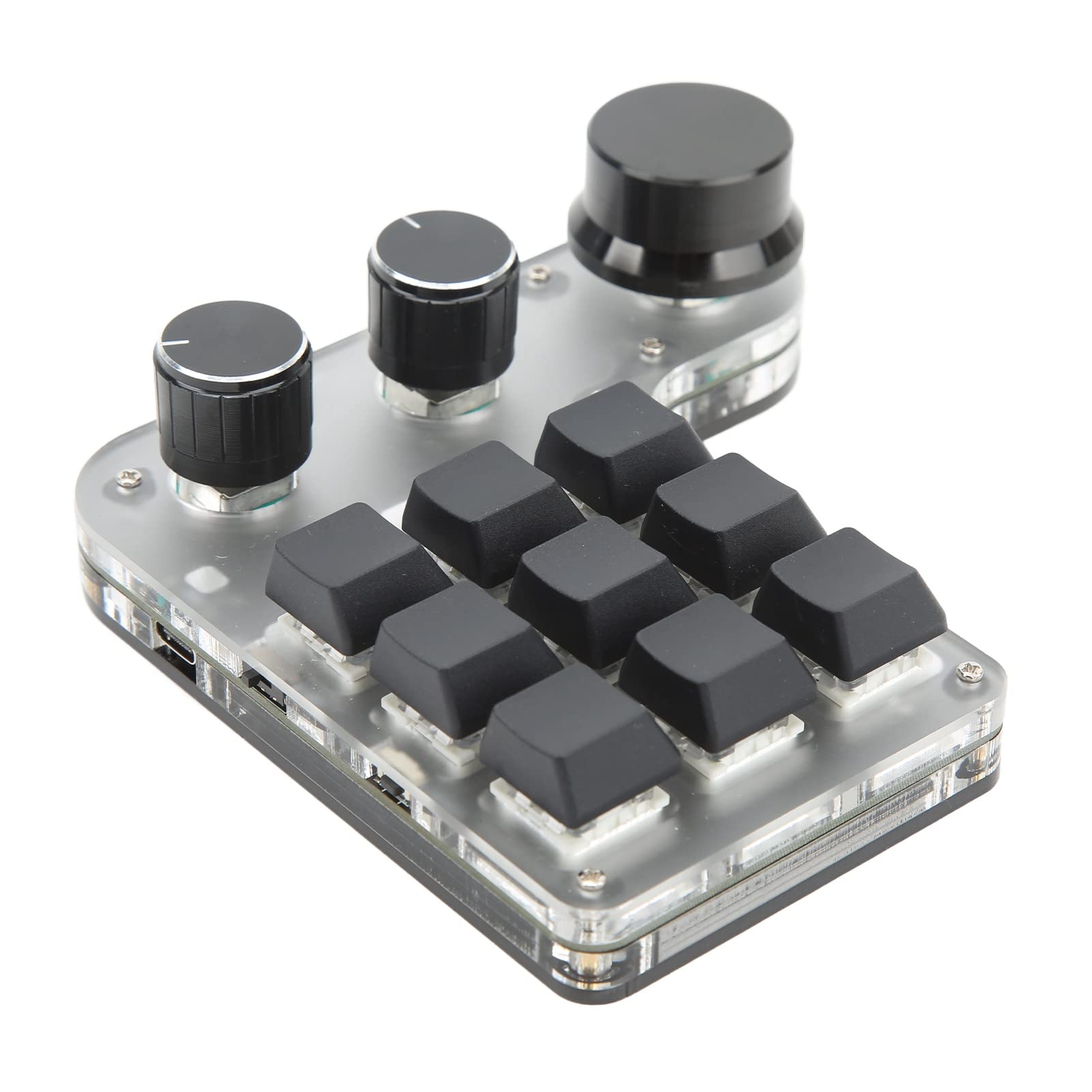 Tastiera Gioco con una Sola Mano, Tastiera Programmabile Tastiera Macro Acrilica con Funzione di Archiviazione per Ufficio, Giochi