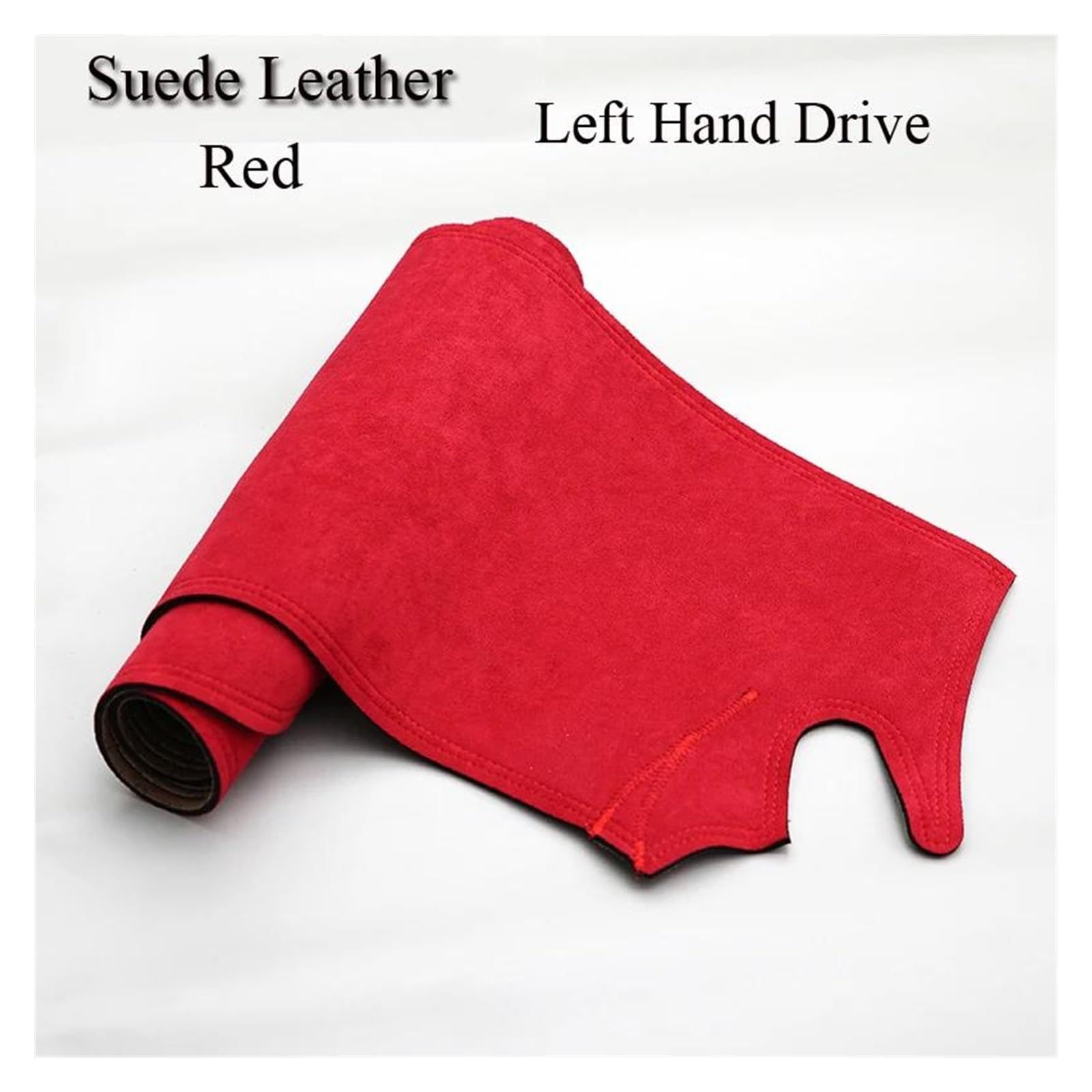 Tapis Tableau Bord intérieur Voiture Tapis Tableau Bord en Cuir Suédé pour A4 B9 2016 2017 2018 2019 8W Accessoire Voiture(Red LHD)