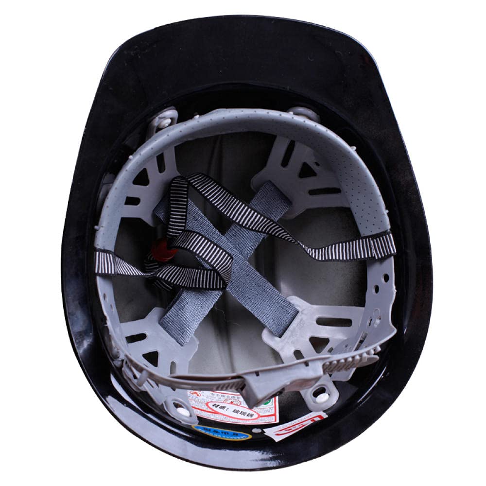 Bergbau Sicherheitshelm Baukohle Bergmann FRP Harthut Arbeitsschutz Helm Anti-Zertrümmerung Arbeitskappe-1._Schwarz