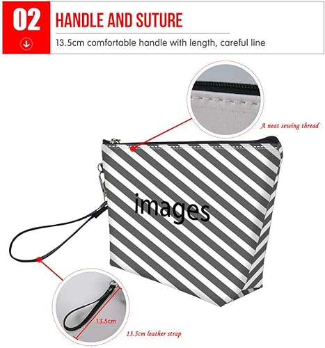 Miniatura 4 de Cremallera cosmética impermeable del bolso cosmético de la capacidad grande del cuero de la PU, Arte Aqua Flor De Pavo Real