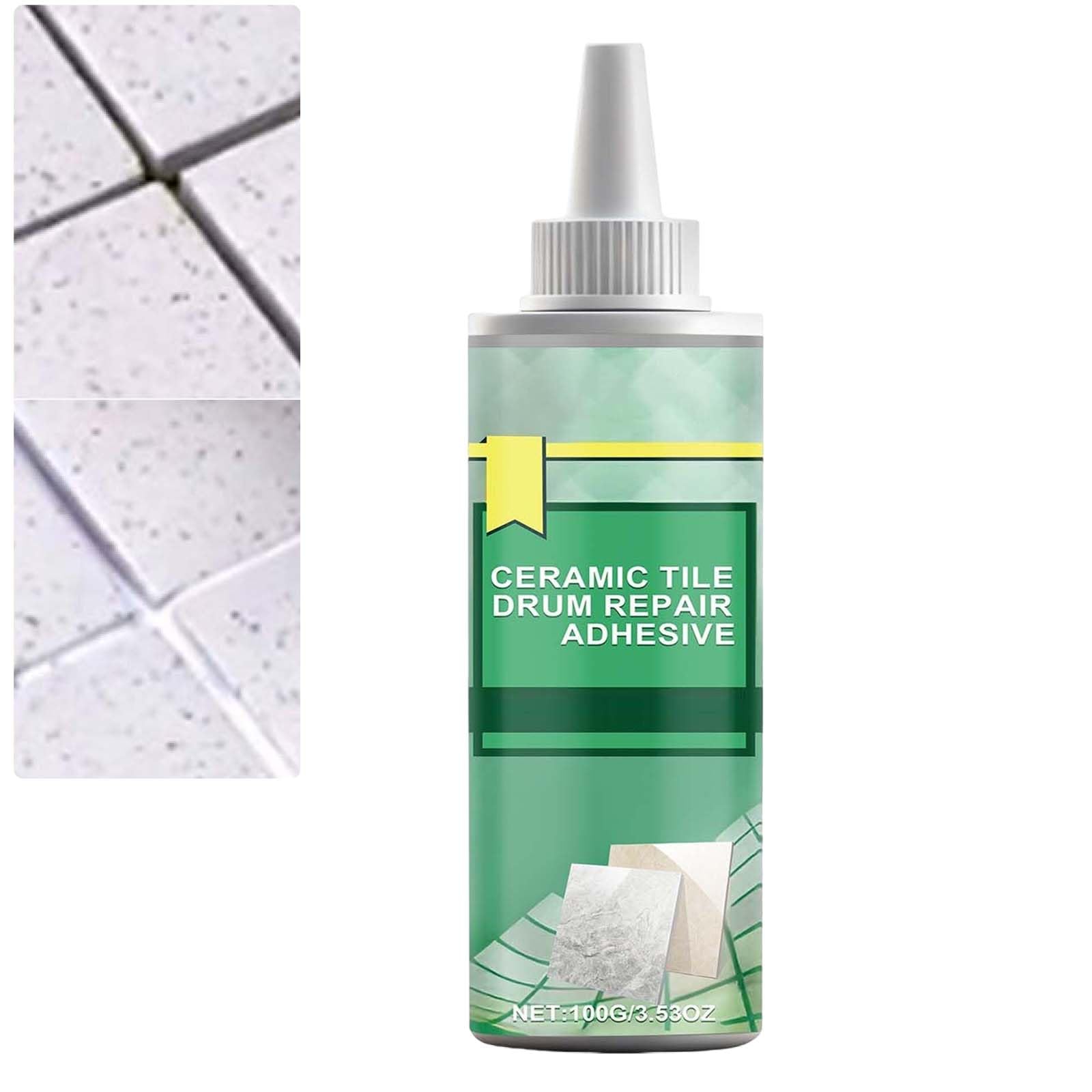 Ceramic Tile Adhesive, Tile Repair Kit, Strong Adhesive Drum Agent, Waterproof Gap Filler for Loose Tiles, Hollow Floor and Wall Repair, for Indoor Outdoor Use (1Pcs)