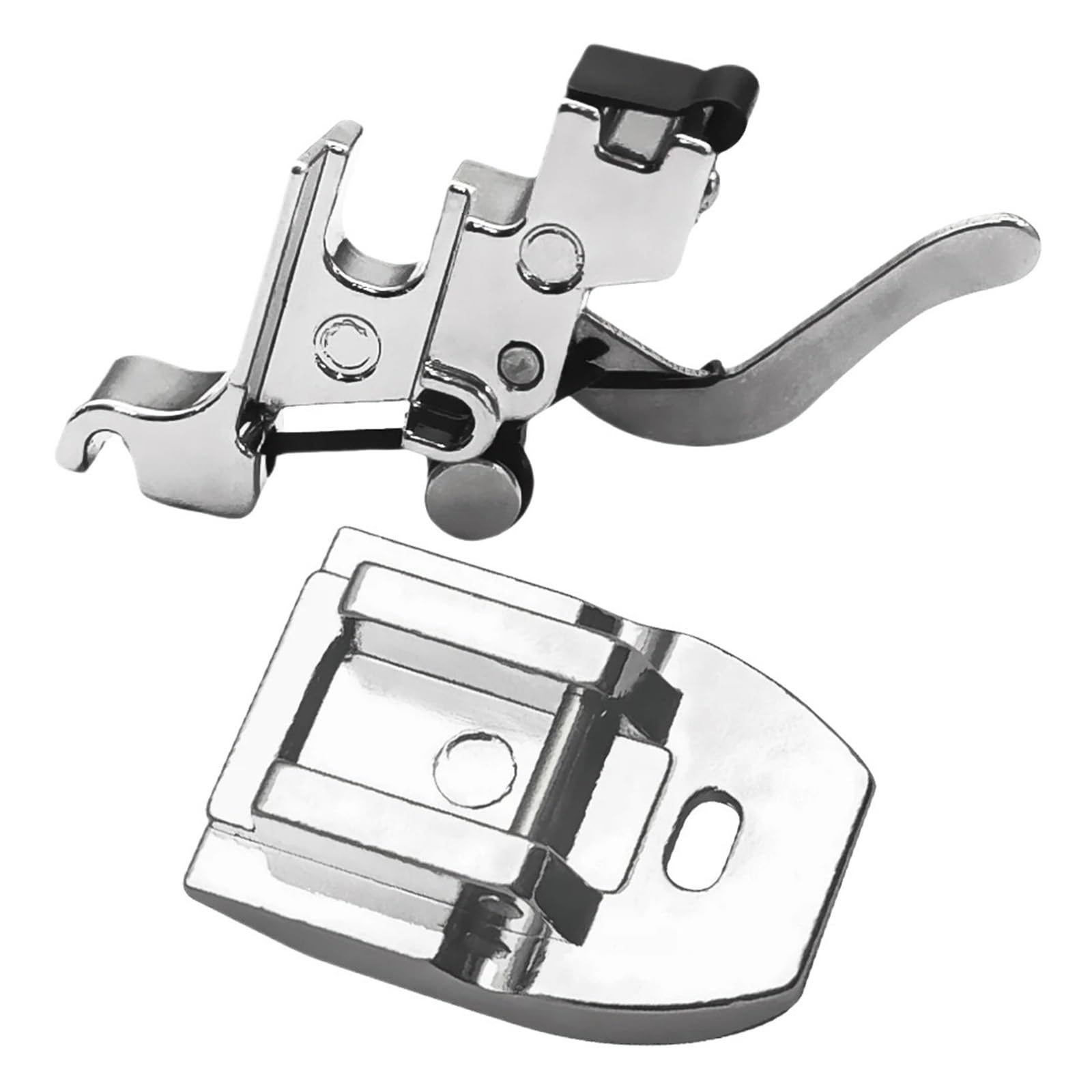 2 PCS Snap On Low Shank Adapter Foot With Zipper Presser For Household Sewing Machine Accessories(3)