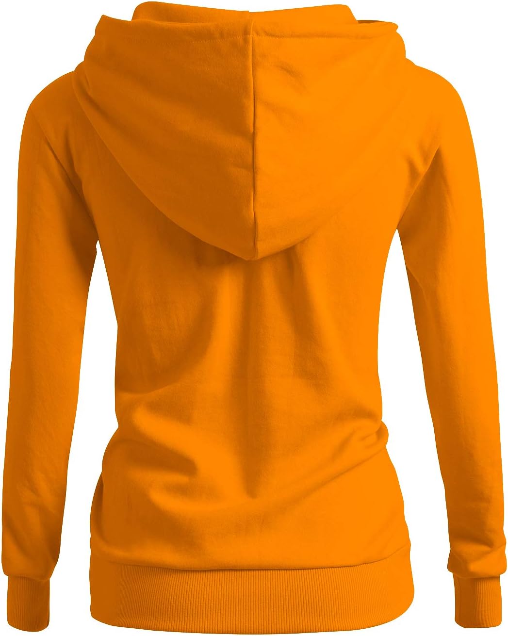 CLOVERY Women's Solid Hoodie Pocket Long Sleeve Hoodie X-Large Kwohol030_orange