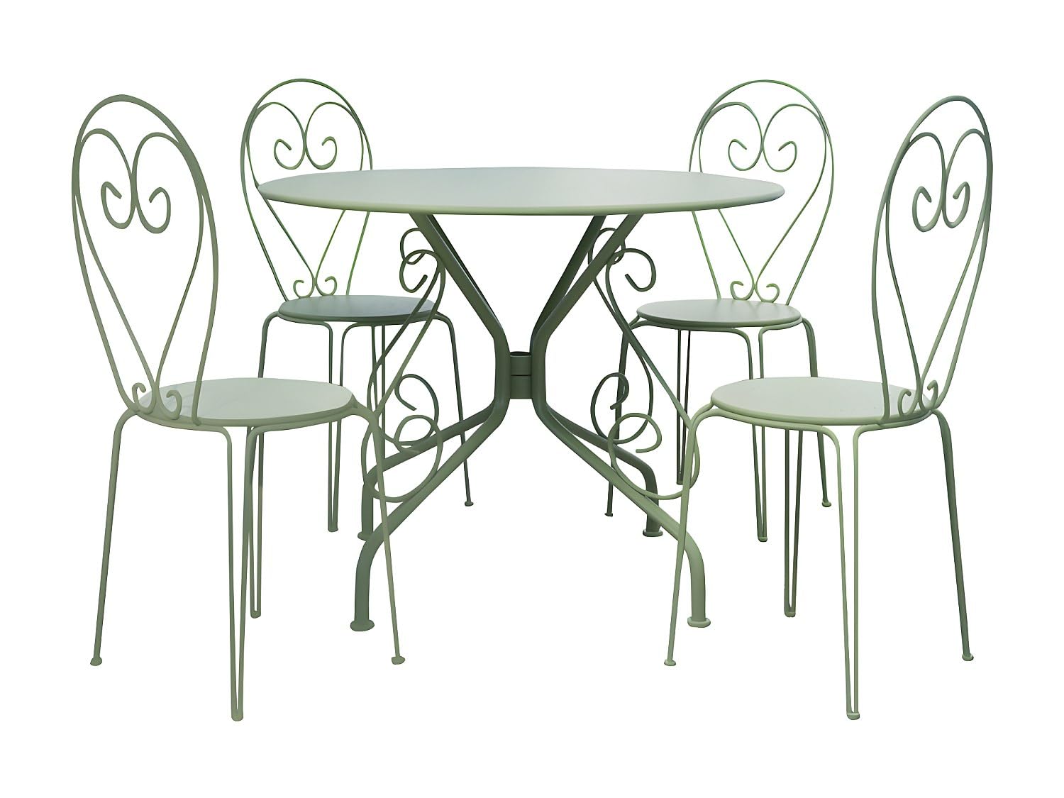 Table chaise fer forge tables du Maroc, ensemble table + 2 chaises