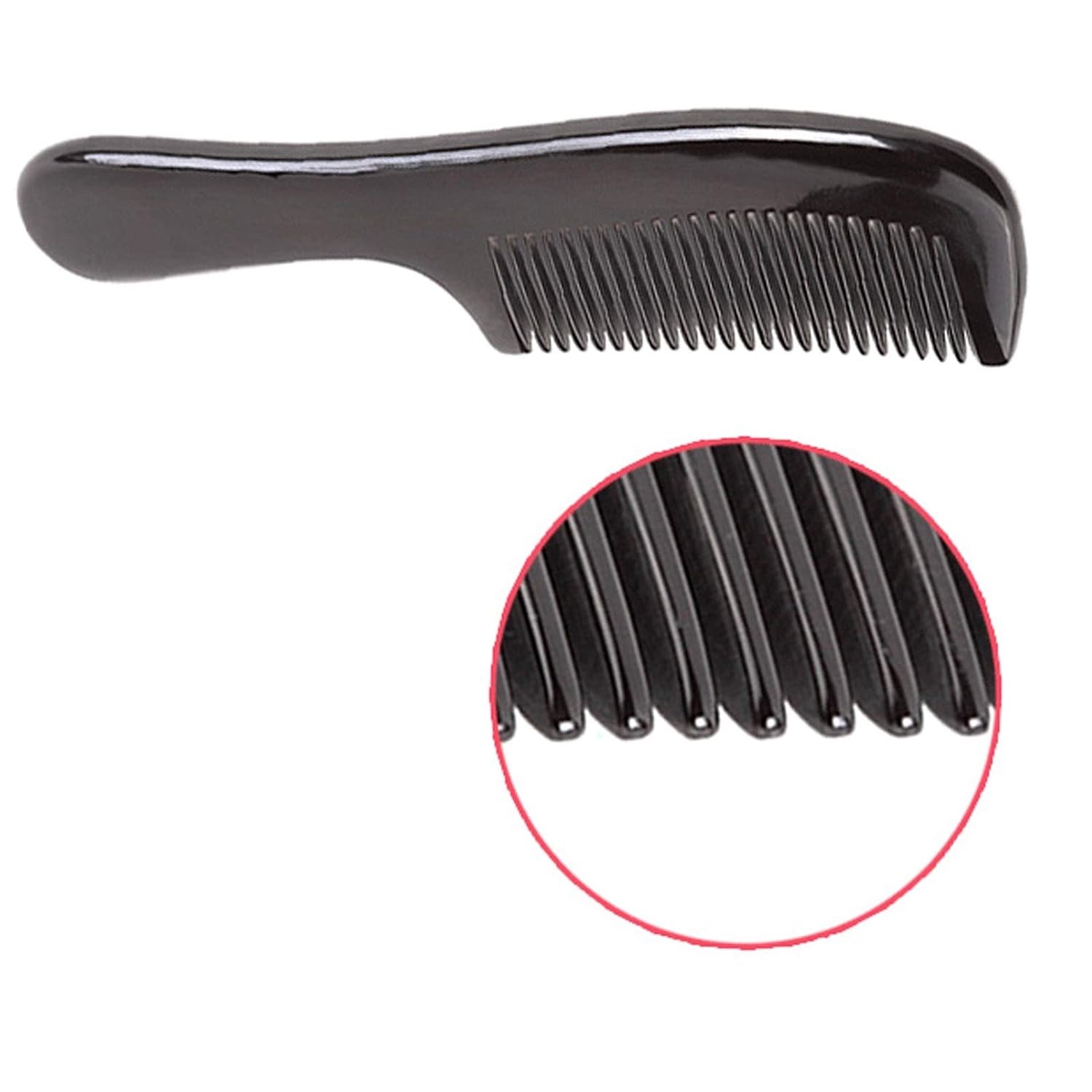 Natural Horn Comb Anti Static Horn Comb, Comfortable Handgrip - Detangling Comb for Thick Curly Medium to Long Hair in Black Hair comb