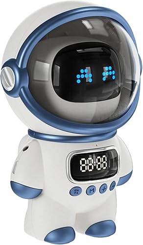 Garosa El altavoz AI inteligente voz Bluetooth altavoz reloj despertador pequeña luz nocturna regalo cumpleaños decoración para el hogar fiesta al