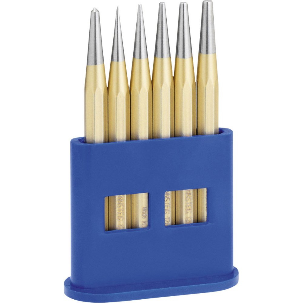 Rennsteig 424 120 0 Taper Punch Set in Plastic Stand, Gold