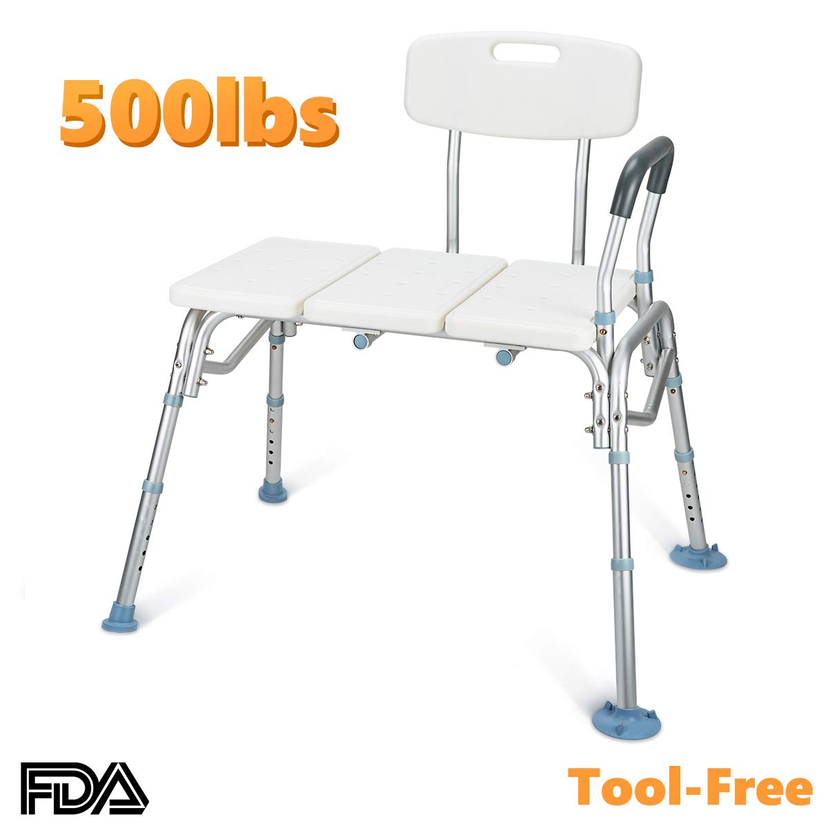 Buy OasisSpace Heavy Duty Tub Transfer Bench 500 lb Adjustable