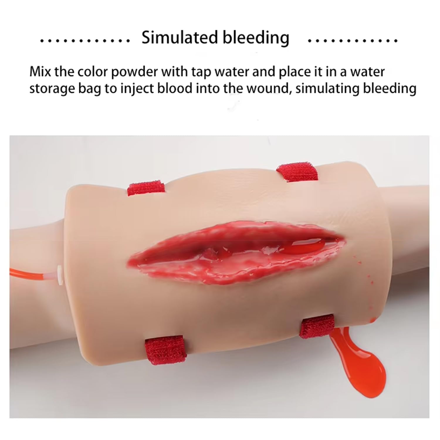 Ejercicios De Sutura para Control De Sangrado, Kit De Entrenamiento De Torniquete Y Embalaje De Heridas, Modelo De Práctica De Heridas De Simulación De Trauma Reutilizable