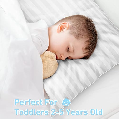 Miniatura 2 de Almohada para niños pequeños, almohadas de 13 x 18 pulgadas para dormir, lavable a máquina, perfecta para viajes, cuna para niños pequeños (no