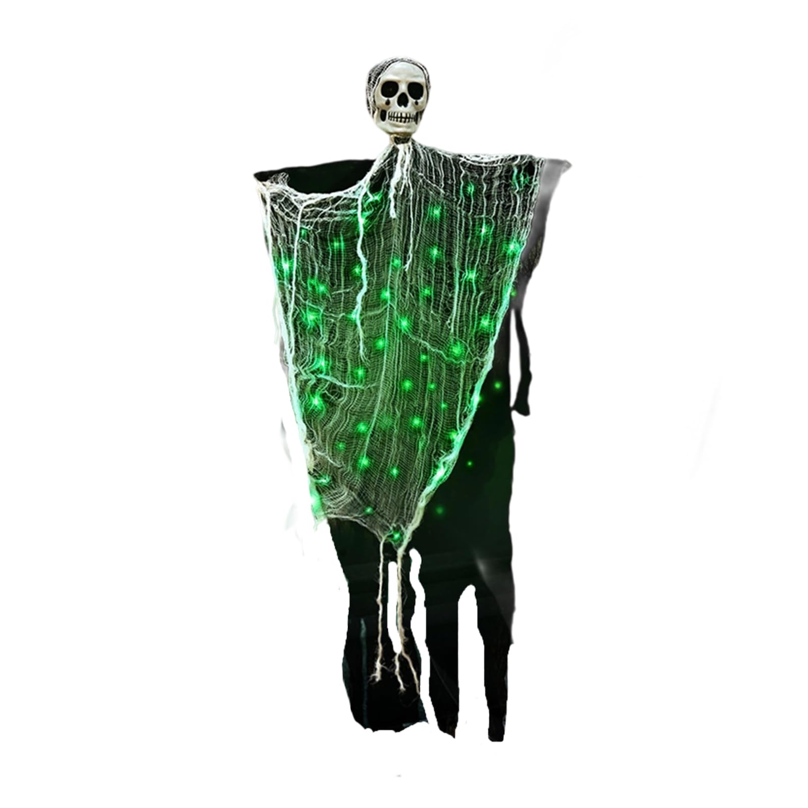Elnwnnkc Hanging LED Lighted Skeletons Specter Halloween Decoration with Adjustable Arms for Indoors Outdoor Eerie Party Decors LED Light Up Skeletons Ornament