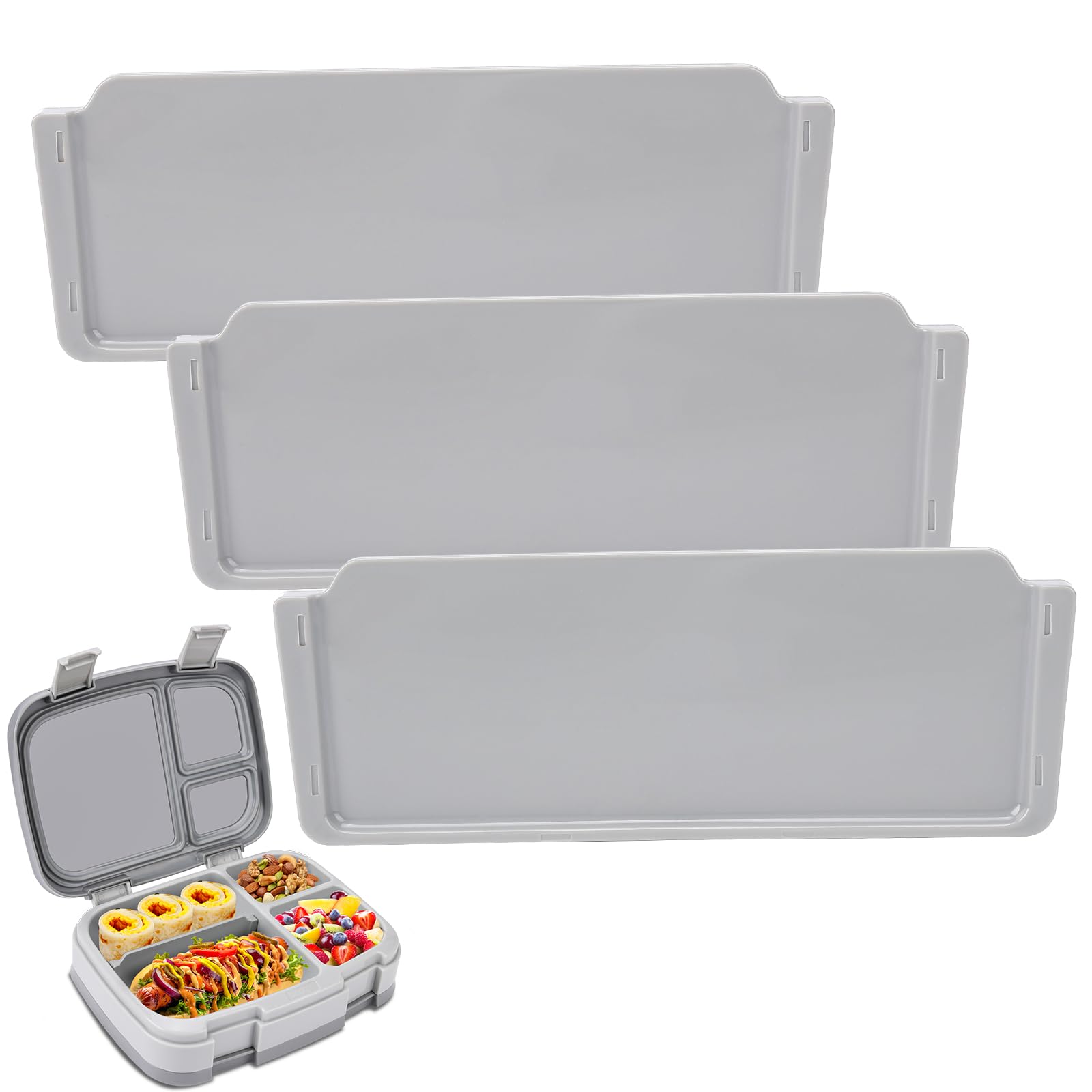 Axlksia 3 Pcs Silicone Lunch Box Dividers Compatible with Bentgo Fresh, Replacement Dividers for Bentgo Modern & Pop Models