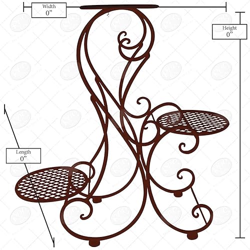 Miniatura 8 de Red Carpet Studios 20059 - Soportes para plantas con recubrimiento en polvo, color negro