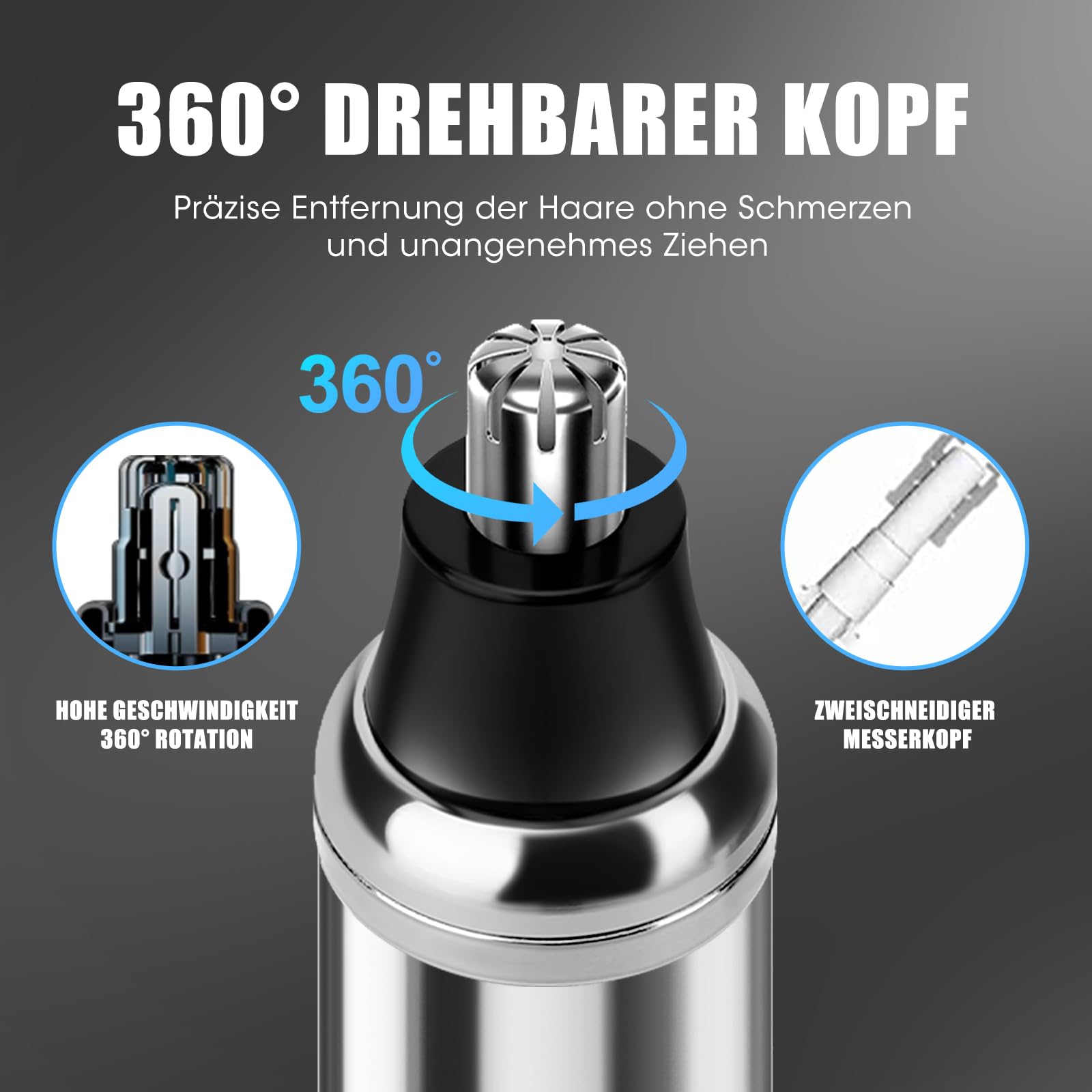 Suttik 4 in 1 Haarschneider Set Männer Haartrimmer Bartschneider Nase Ohr Trimmer Professionelle elektrische Rasierapparat Rasierer Wiederaufladbare Barbier-Kit Geschenke für Ihn