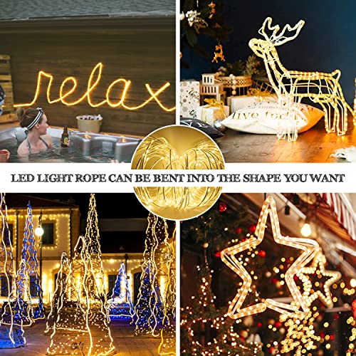 Liyade LED Lichterschlauch Aussen 10m 100 LEDs Lichtschlauch Außen Innen 8 Modi IP45 Wasserfest Lichtschläuche Leuchtschlauch Led Schlauch für Garten Fest Party Hochzeit (Warmweiß)…