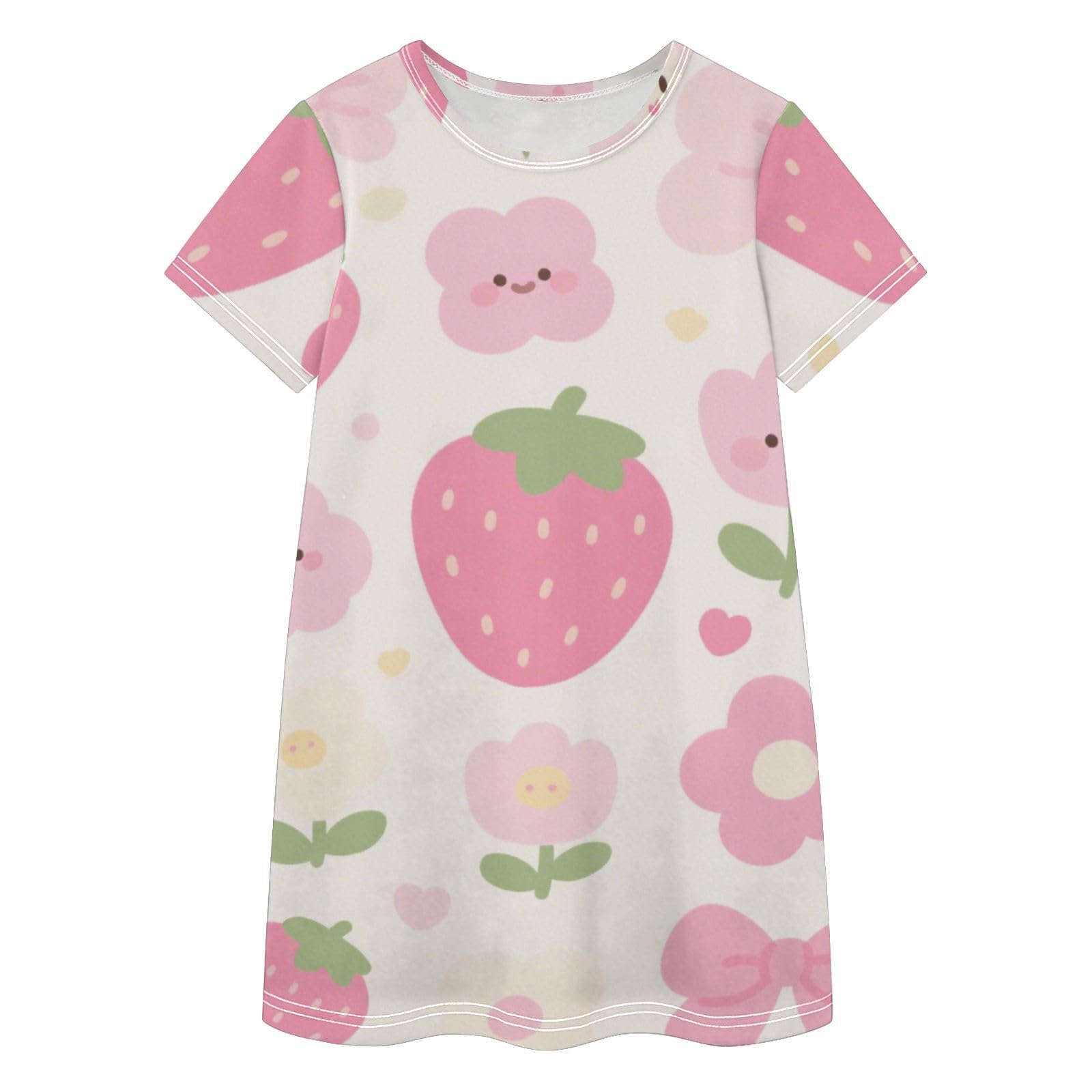 Vestido rosa de fresas para niñas el regalo ideal de cumpleaños en verano 8