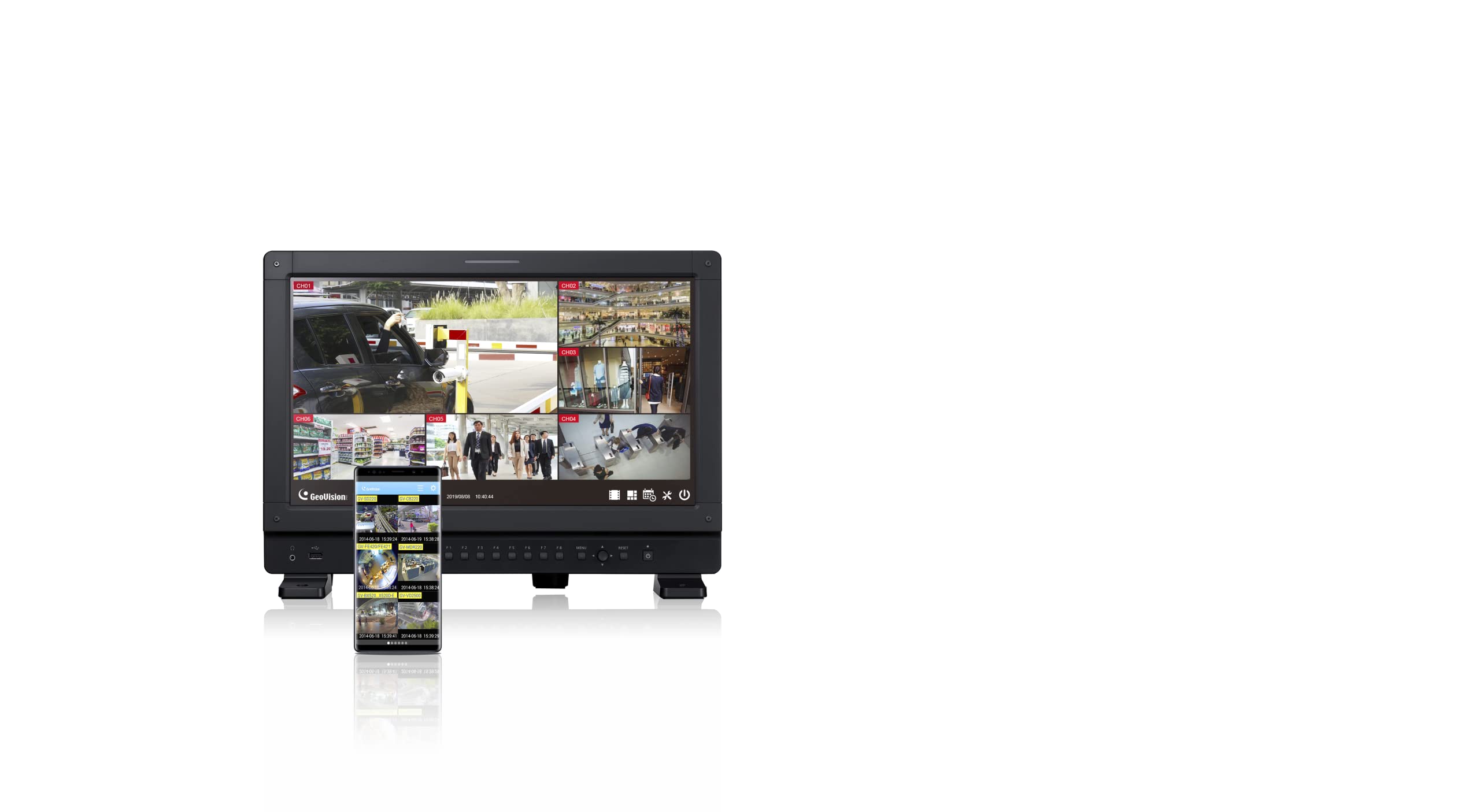 USA Vision TVI/AHD/CVI/CVBS/IP DVR Bundle Package, 6 Pieces CR200 2MP Turret Camera + 8 CH XVL810 with 2TB HDD, UA-XVL810CR200-2TB