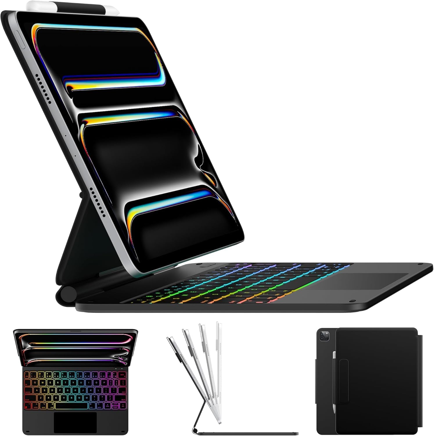 typecase Edge Keyboard Case for iPad Pro 11-inch (M4) 2024,Magic Keyboard with 11 Colors Backlight,Keyboard Case with Pencil Holder,Multi-Touch Trackpad, Easy-Set Magnetic Stand-Black (B0D8LFT55D) Amazon Price History, Amazon Price Tracker