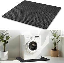 Antirutschmatte Waschmaschine Beidseitig Rutschfest & Antivibrationsmatte 60x60 cm, Waschmaschine Unterlage Wasserdicht aus Gummi, Bodenmatte & Bodenschutzmatte für Unterkühlschrank Matten, Trockner