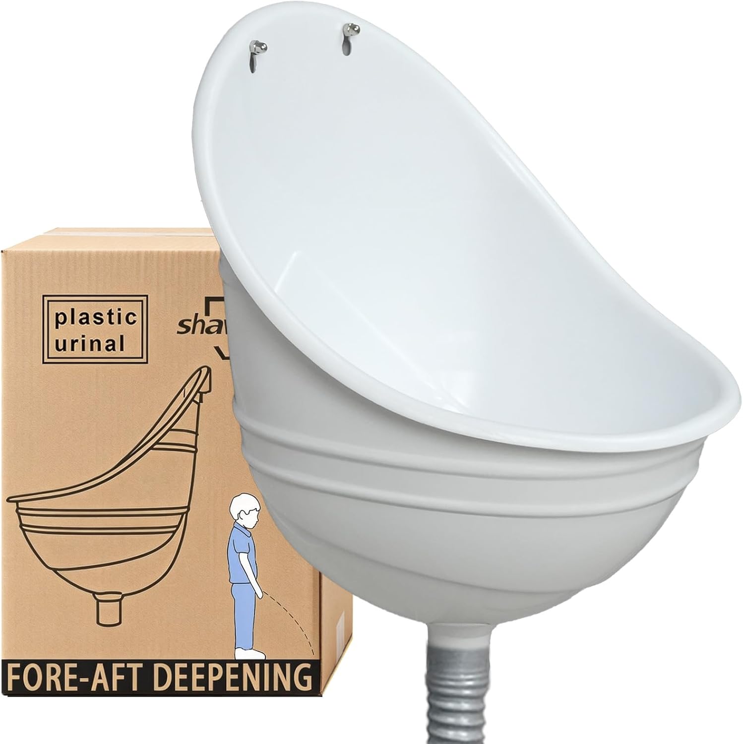Waterless Urinal Garage Urinal for Men Plastic Urinals for Men, Urine Diverter Outdoor Urinal Wall-Mounted Urinals For Men Bathroom, No-Drill Lnstallation Self-Adhesive Mens Urinal