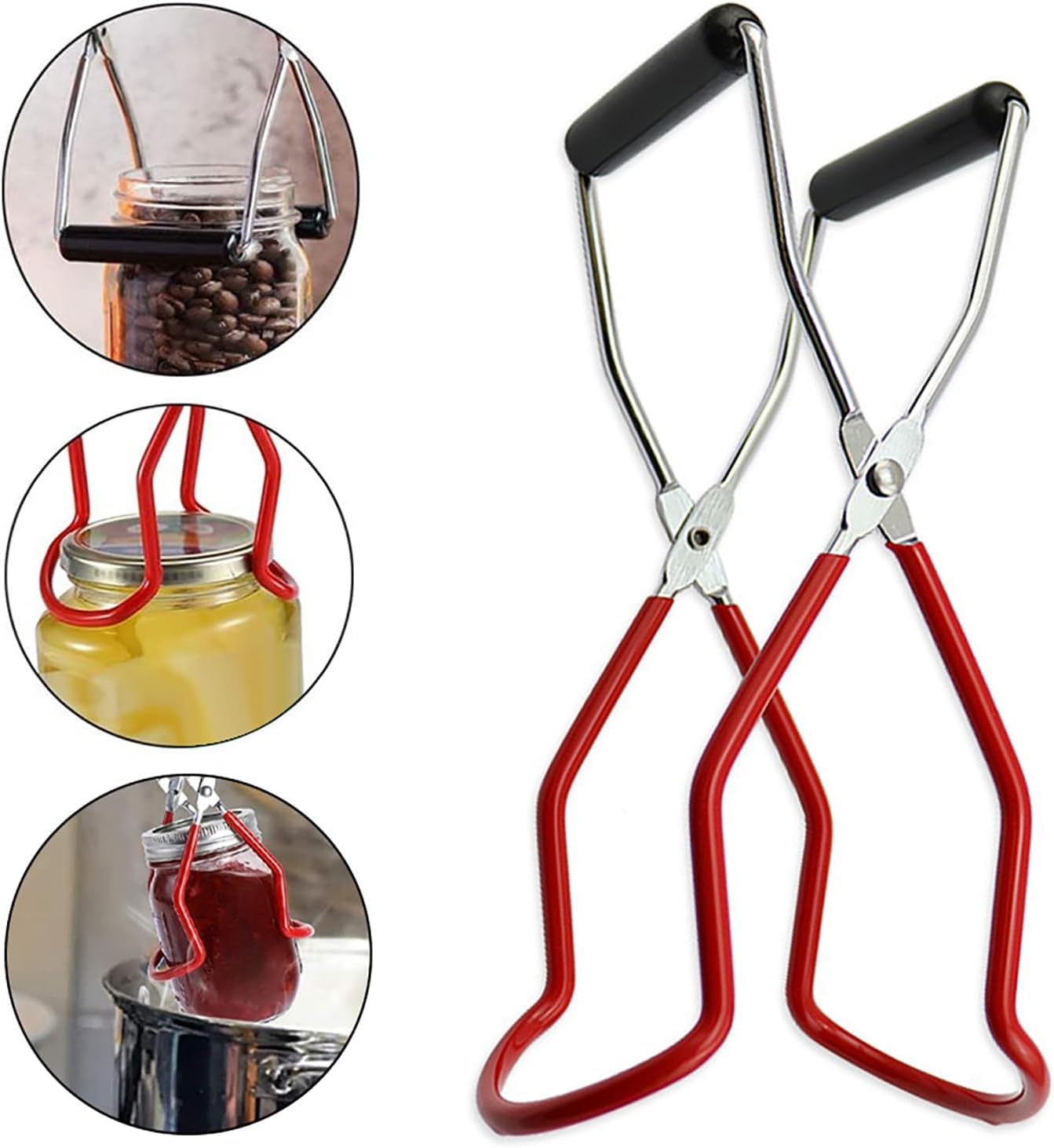 Set di conserve in acciaio inox da 20L, 9 pezzi in acciaio inox con bagnomaria, struttura portante, coperchi, sollevavasi, pinza e 30 etichette (Botti non inclusi-rosso)