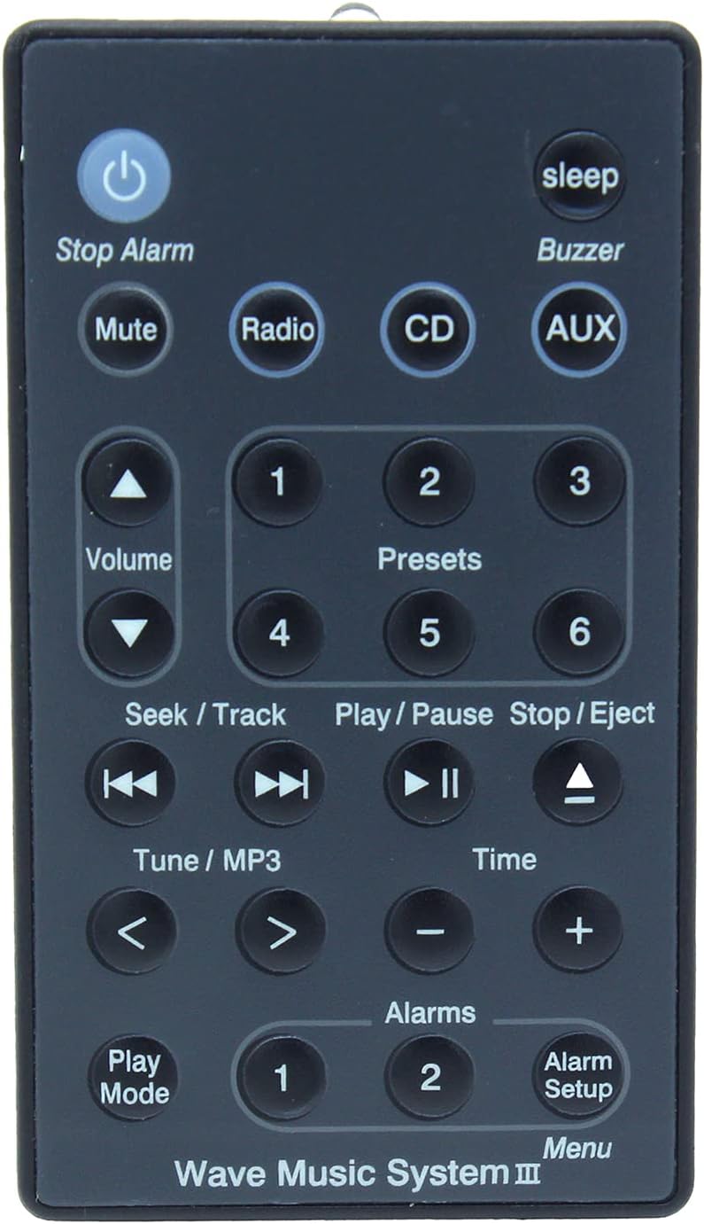 Remote Control Replacement for Bose Wave Radio Music System III AWRCC1 AWRCC2 AWRCC3