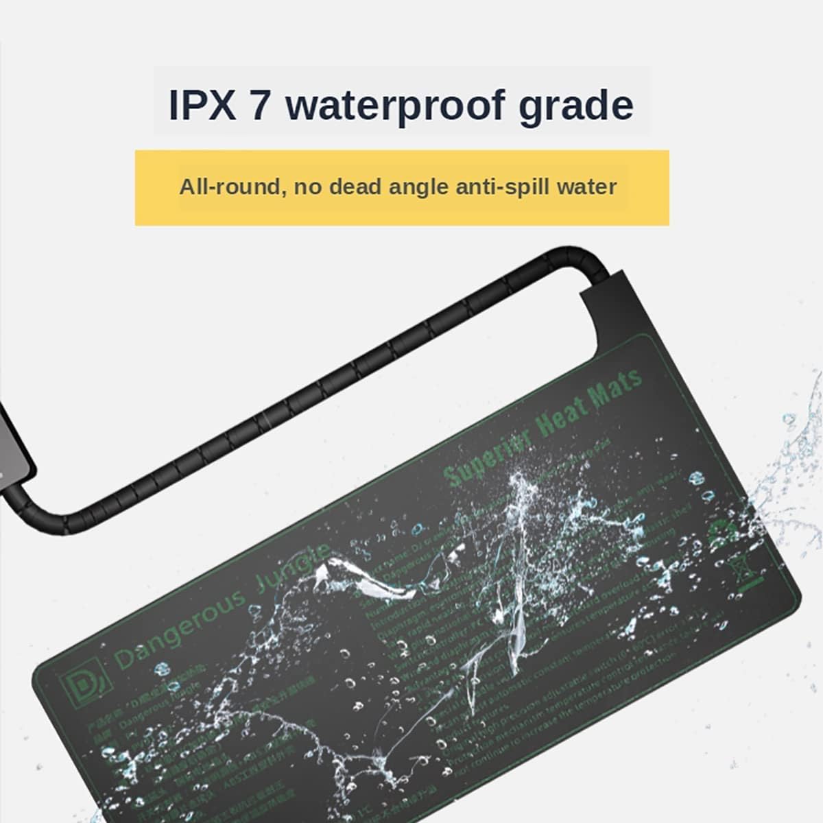 Reptile Heat Mat Reptile Heating Pad, 25/45W Adjustment Waterproof Heat Mat, with Temperature Control, for Reptiles Or Chicken Coop - Safety Animals House Heater (Size : 25w(28x12.5cm))