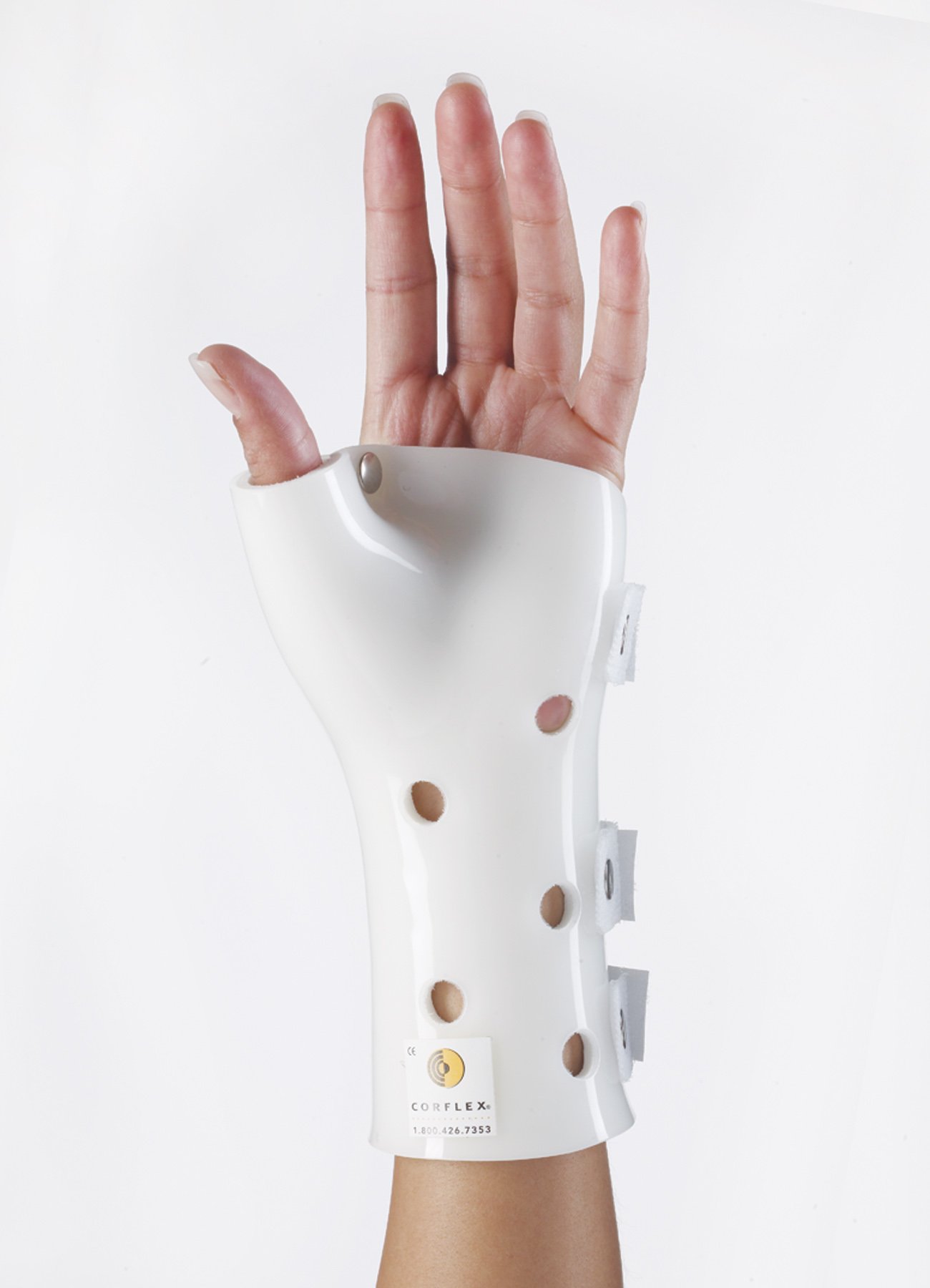 Corflex Poly Cast Wrist/Hand/Thumb Orthosis (white) Small Right 6-7