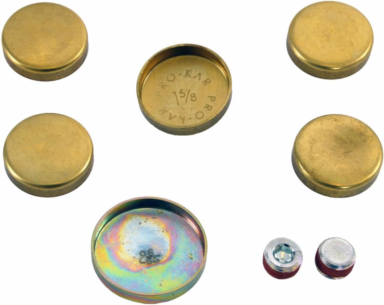 LowPricedAutoParts Brass Freeze Plug Kit (Expansion/Core Plugs) - Fits Chrysler Dodge Plymouth 2.8L 170 3.2L 198 3.7L 225 Slant Six Engines 1960-1987