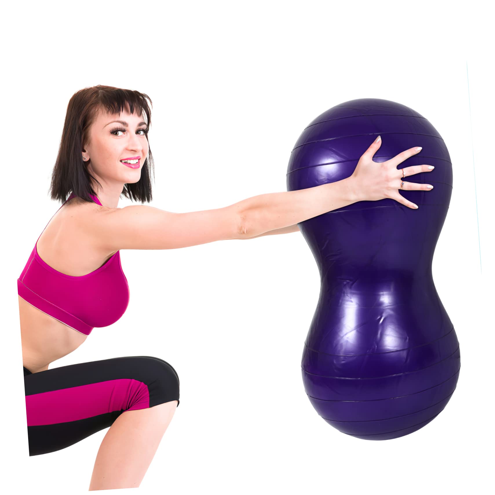 BESTonZON Bola de Yoga Antiburst de Forma Entrenador de y Estabilidad para Ejercicio Casa y Gimnasio Material de PVC Resistente y Antideflagrante
