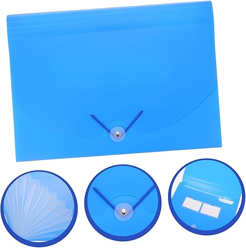 Miniatura 9 de STOBOK Carpeta de almacenamiento de archivos, organizador de documentos portátil, diseño de partición transparente para uso en casa, oficina,