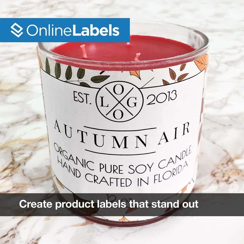 8 x 3.5 Wrap - Around Labels - Pack of 300 Labels, 100 Sheets - Inkjet/Laser Printer - Online Labels - Image 3