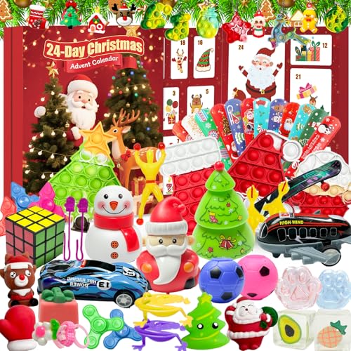 Fidget Advent Calendar 2025,Christmas Countdown Advent Calendars with 24 Days of Surprises Fidget...