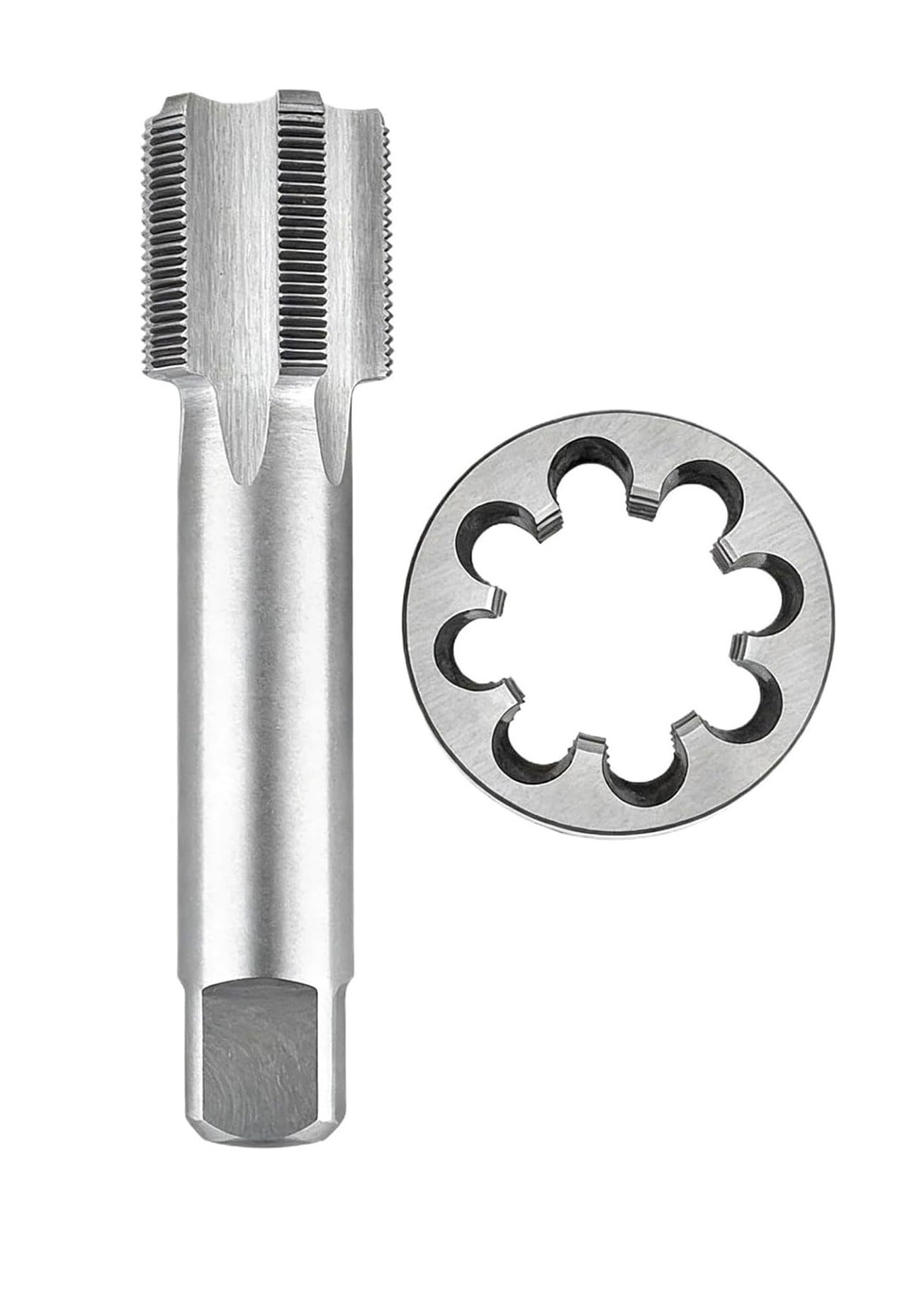 Zestaw metrycznych gwintowników i matryc M56, stal szybkotnąca, prawa ręka, skok 1,5-5,5 mm do precyzyjnego gwintowania metalu, 1 sztuka
