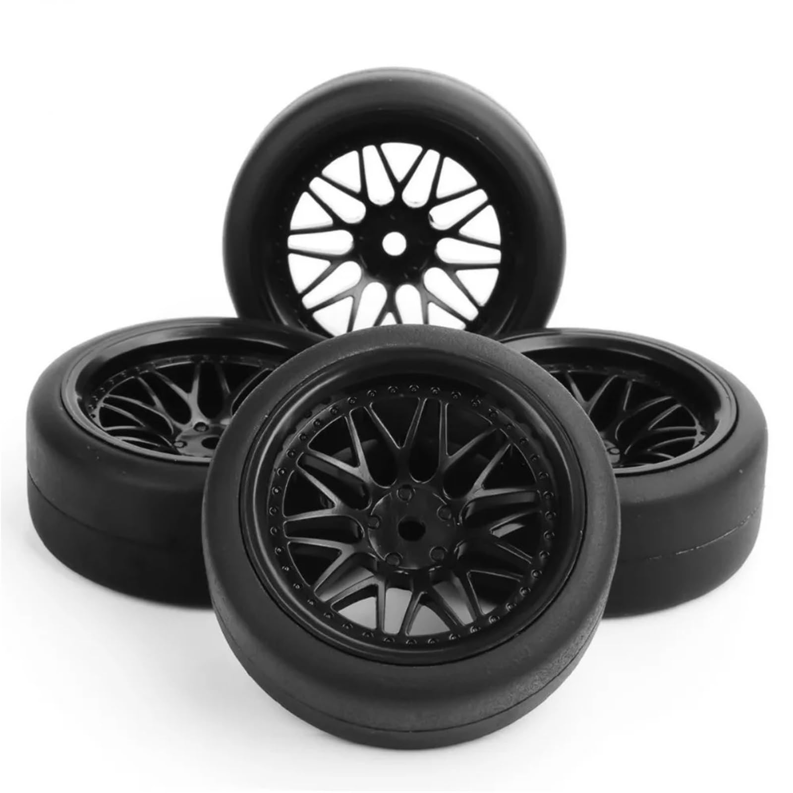 RC Goma Ruedas para HPI para HSP para Racing 1/10 Neumáticos Derrape Planos Escala Llanta Rueda con Compensación 6mm Accionamiento Hexagonal 12mm RC Accesorios Coche Carretera