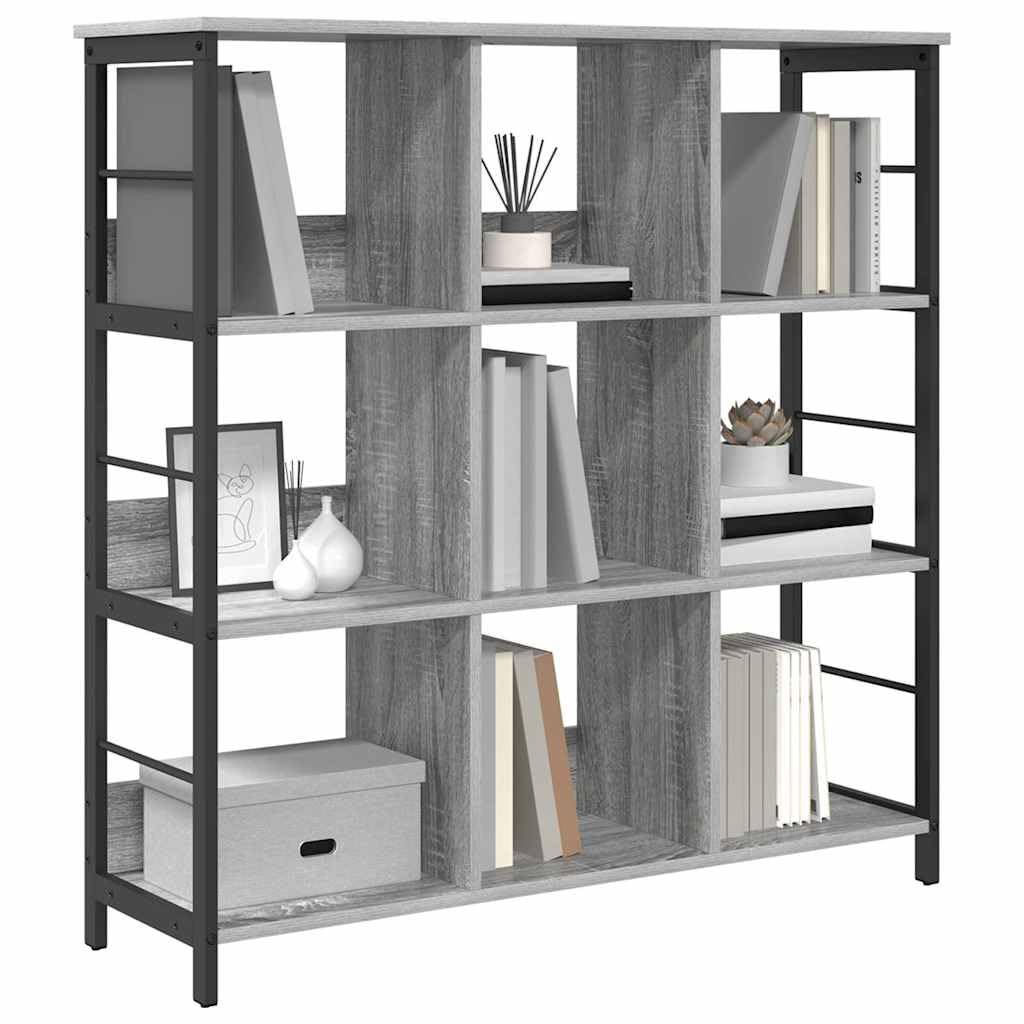 Estantería para madera (102 x 32 x 104,5 cm), color gris