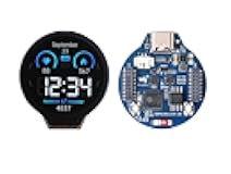 waveshare ESP32-S3 MCU Board with 1.28inch IPS Round LCD Display, Supports 2.4GHz Wi-Fi (802.11 b/g/n) and Bluetooth 5, 32-bit LX7 Dual-core Processor, 16MB Flash & 2MB PSRAM, Type-C Connector
