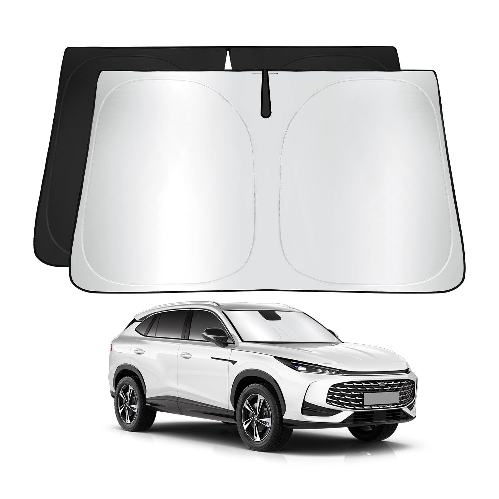 Pare-soleil Voiture Pour MG HS (2018-2024) - Protection UV Pliable Et Rétractable - Réduit La Température Intérieure - Compatible MG HS, EHS, PHEV Et Modèles Hybrides