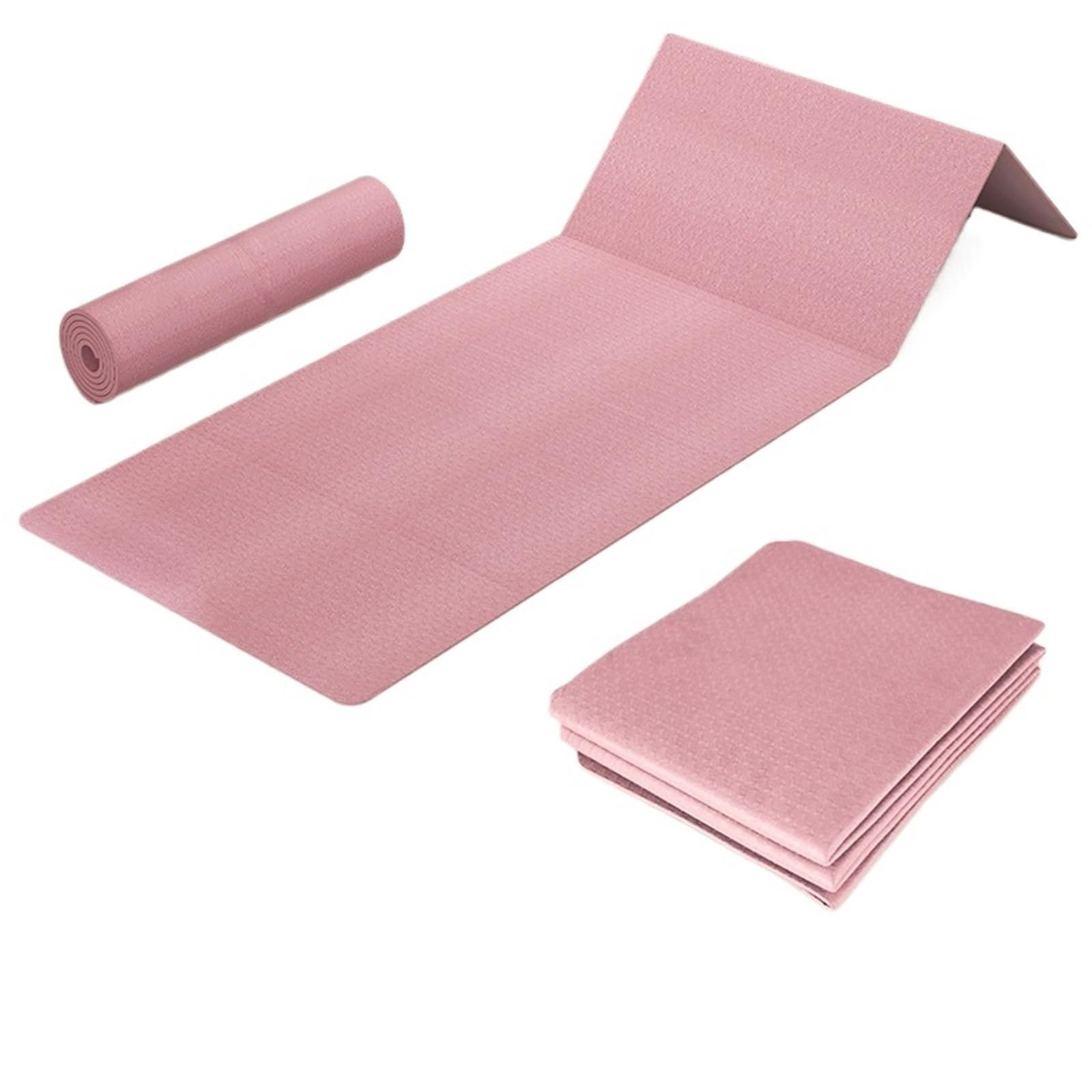 Esterilla Yoga Esterilla de Yoga portátil y plegable, 4mm, con superficie antideslizante doble cara for Fitness, 1 ud para el Hogar