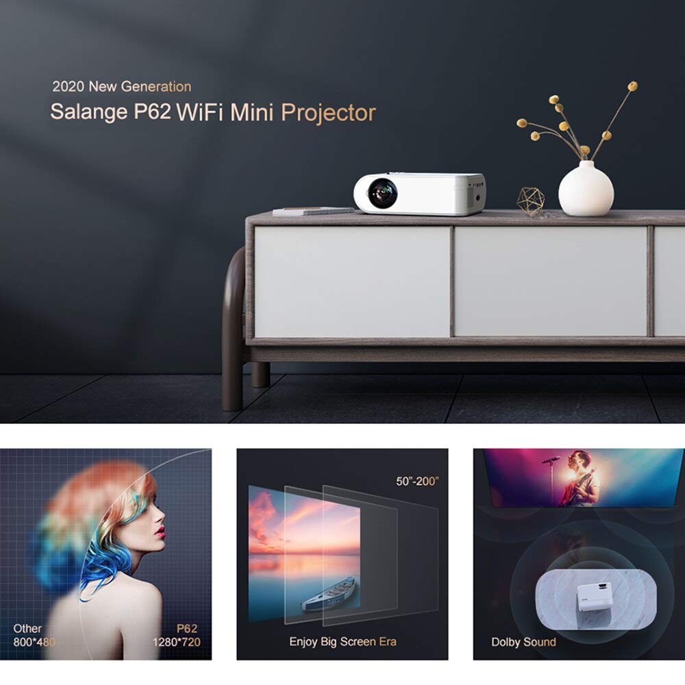 Mini proiettore supporta 1080P full HD home theater 2800 lumen video proiettore