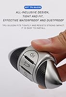 Vista 4 de SANRILY Funda de cuero para llave Mini Key Case Shell Key Holder con llavero, Azul