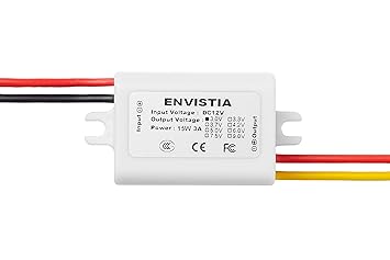 12V to 3V 3A Step-Down Waterproof Miniature DC-DC Converter Power Supply Module by Envistia Mall