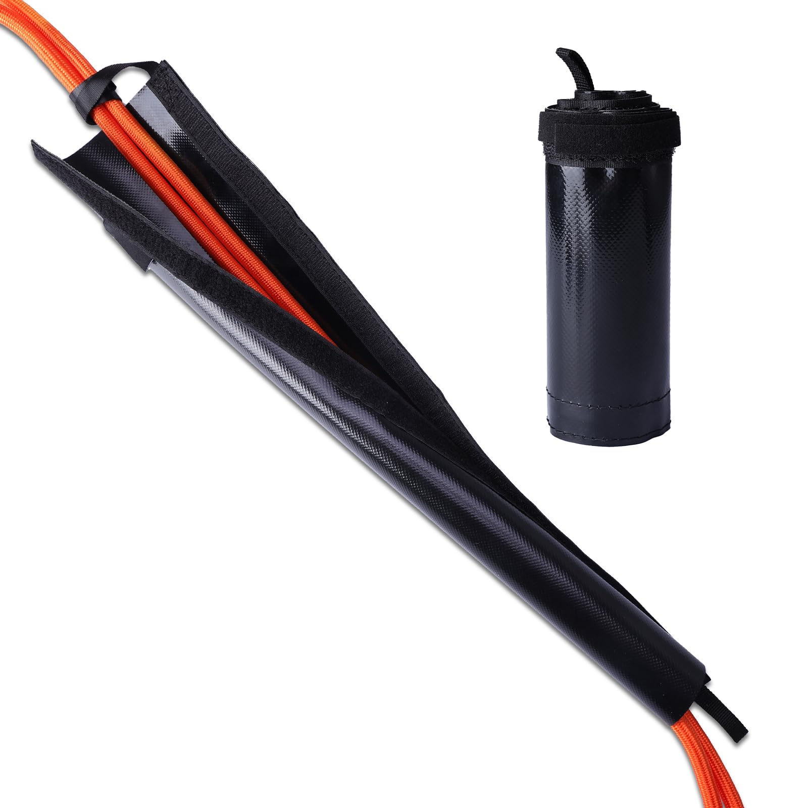 Rope Protector Portable Anti-Wear Durable PVC Velcro Closure Rope Protector Sleeve Lightweight Climbing Rope Protector for Rescue Aerial Work Tree Climbing Rappelling Equipment Arborist Rope Guard