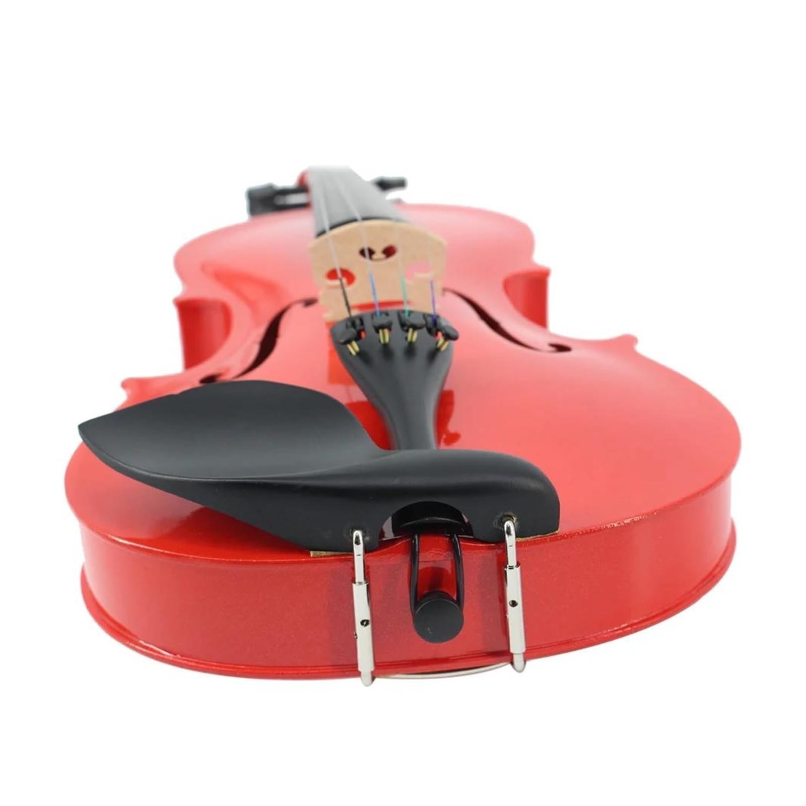 Violín Acústico Rojo 3/4 Para Principiantes Con Estuche Arco Hombrera Sordina Y Cuerdas Instrumento De Violín