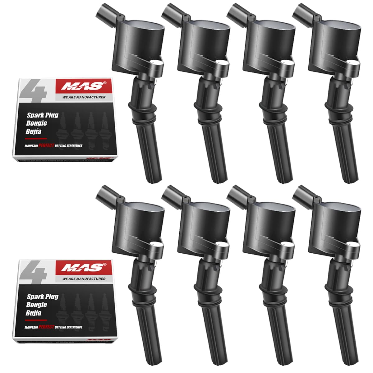 MAS Ignition Coil DG508 & Spark Plug SP479 AGSF22WM Compatible with Ford 5.4L 4.6L V8 Crown Victoria Expedition F150 F250 Mustang Lincoln Mercury Explorer DG457 DG472 DG491(Set of 8)-image-29