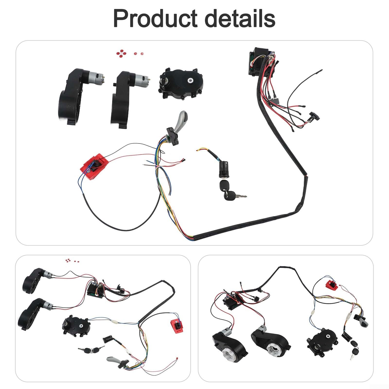 ReachMall 12V Kabelbaum Set Kinder Elektroauto Fernbedienung