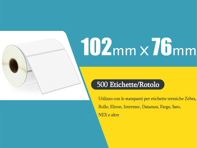 Etichette Termiche Dirette Proline 4x6 Pollici – 4 Rotoli X 250 Pezzi